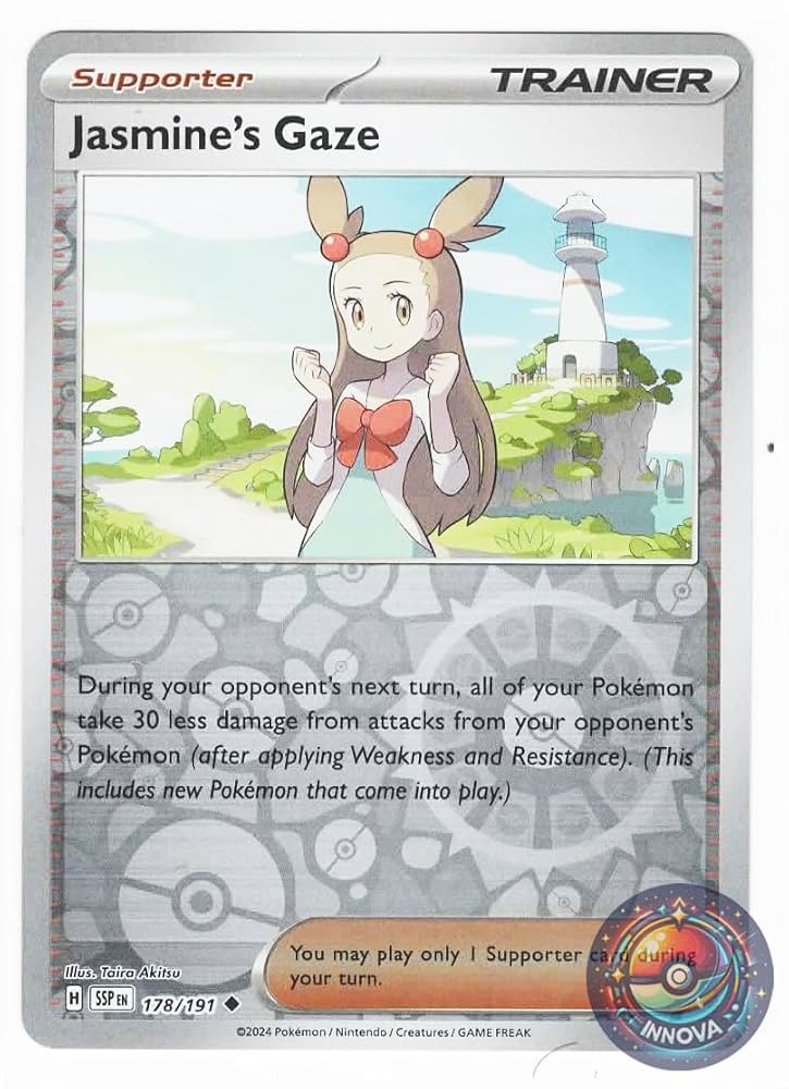 Amazon.com: Pokemon - Jasmine's Gaze 178/191 – Surging